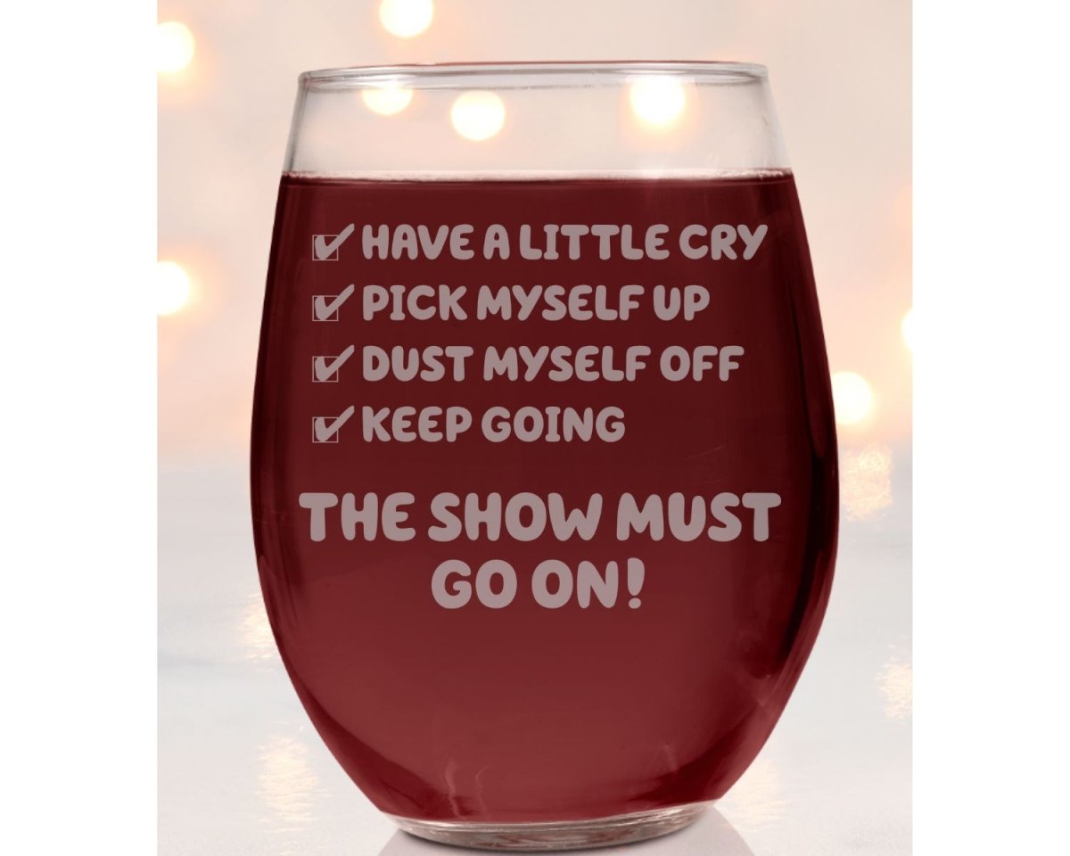 Chili Heeler Life Checklist - Bluey Wine Glass - Design Bakery TX