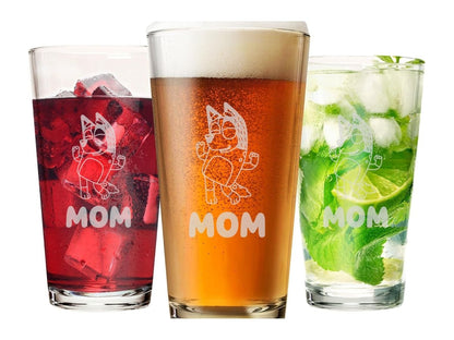 Chilli Heeler - Bluey Mom Pint Glass - Design Bakery TX