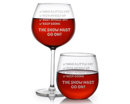Chili Heeler Life Checklist - Bluey Wine Glass - Design Bakery TX