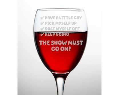 Chili Heeler Life Checklist - Bluey Wine Glass - Design Bakery TX