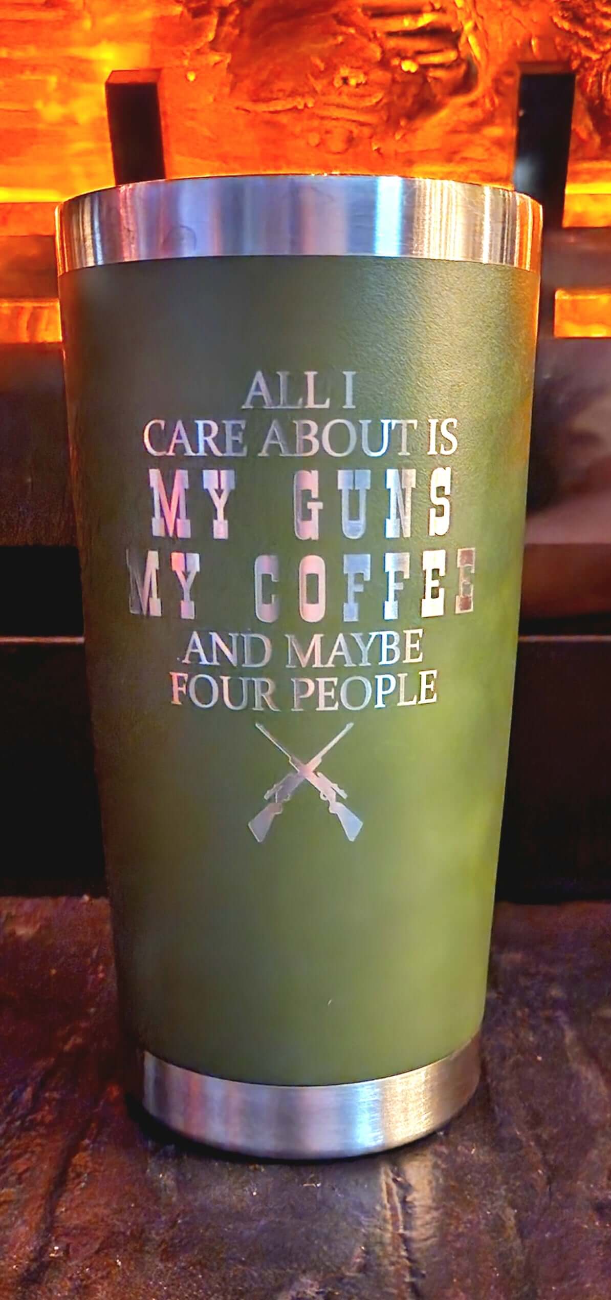 Coffee and Guns Tumbler - Design Bakery TX