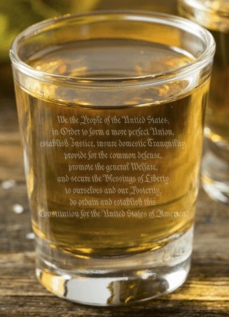 Constitution Preamble Shot Glass - Design Bakery TX