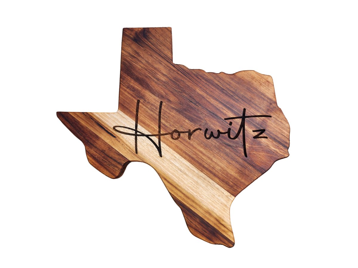 Engraved Handcrafted Texas Cutting Board - Design Bakery TX
