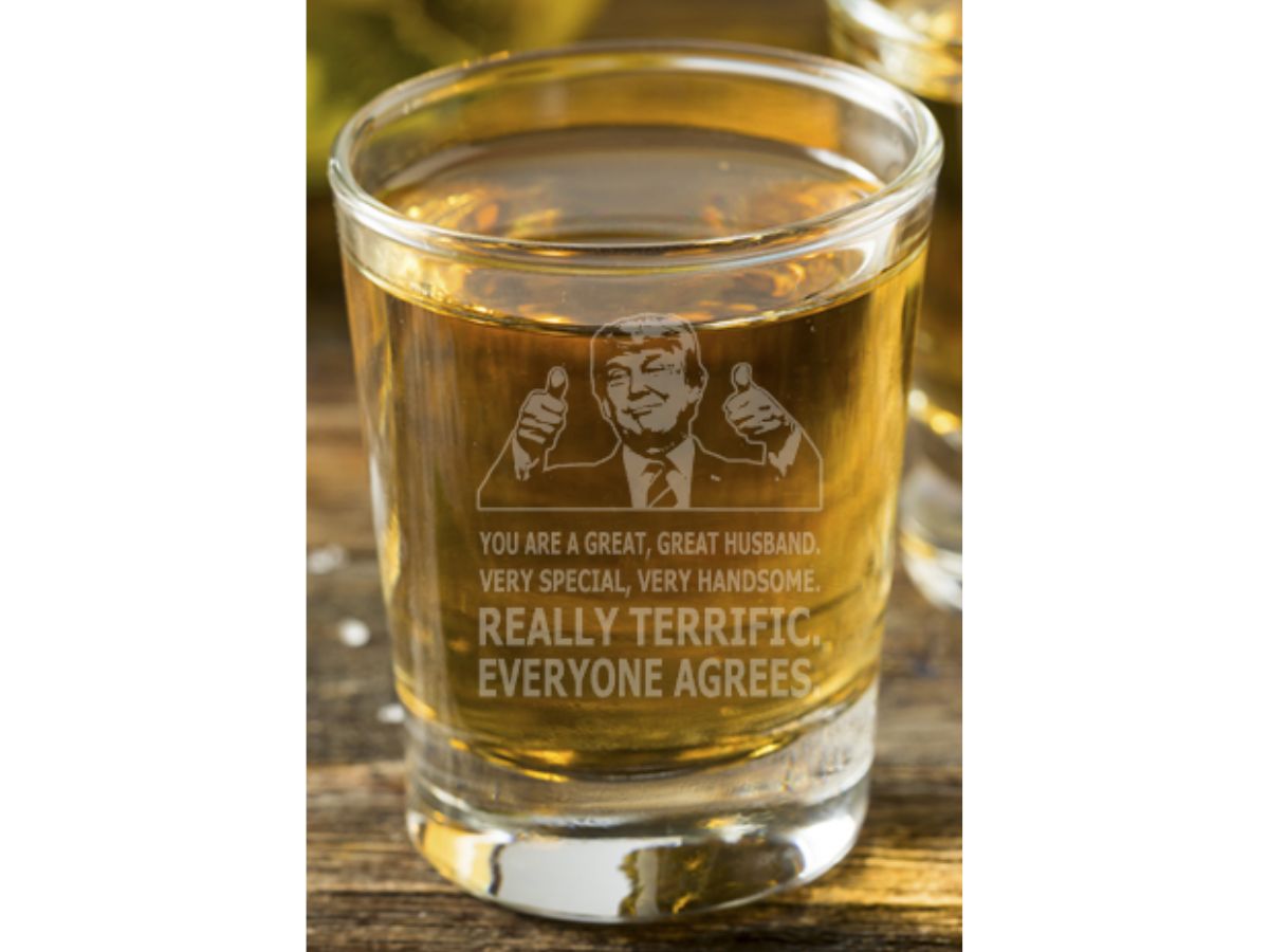 Great Husband Trump Thumbs Up Shot Glass - Design Bakery TX