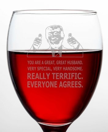 Great Husband Trump Wine Glass - Design Bakery TX