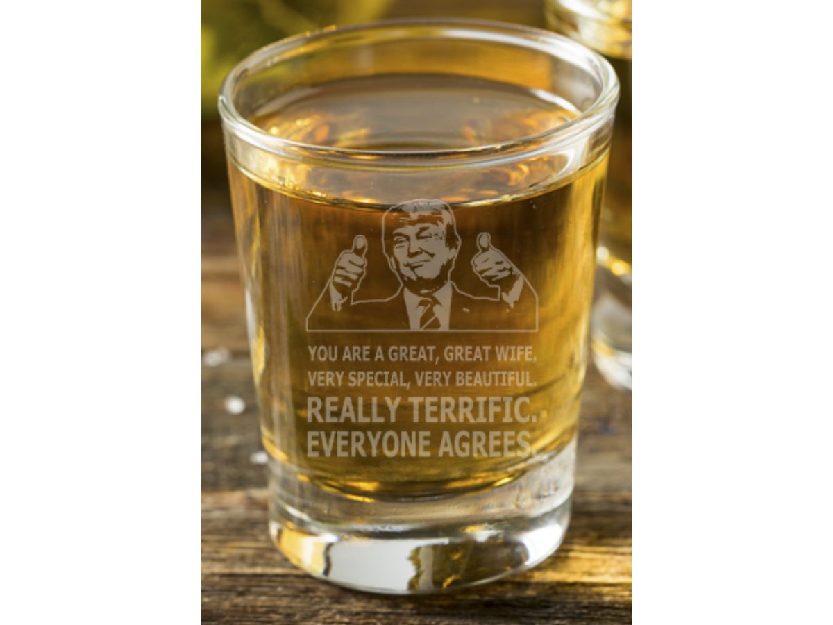 Great Wife Trump Thumbs Up Shot Glass - Design Bakery TX