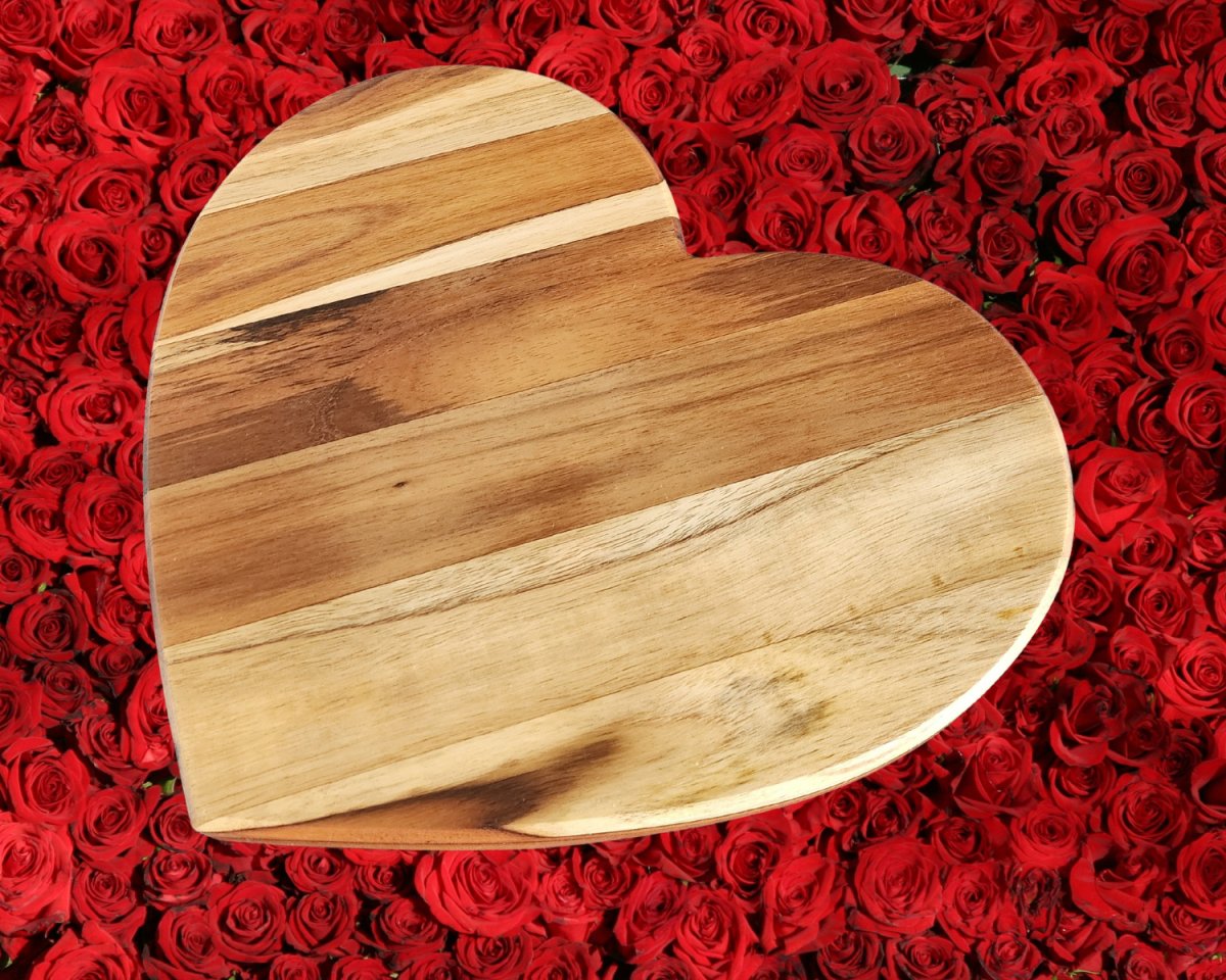 Handcrafted Heart Shaped Cutting Board - Design Bakery TX