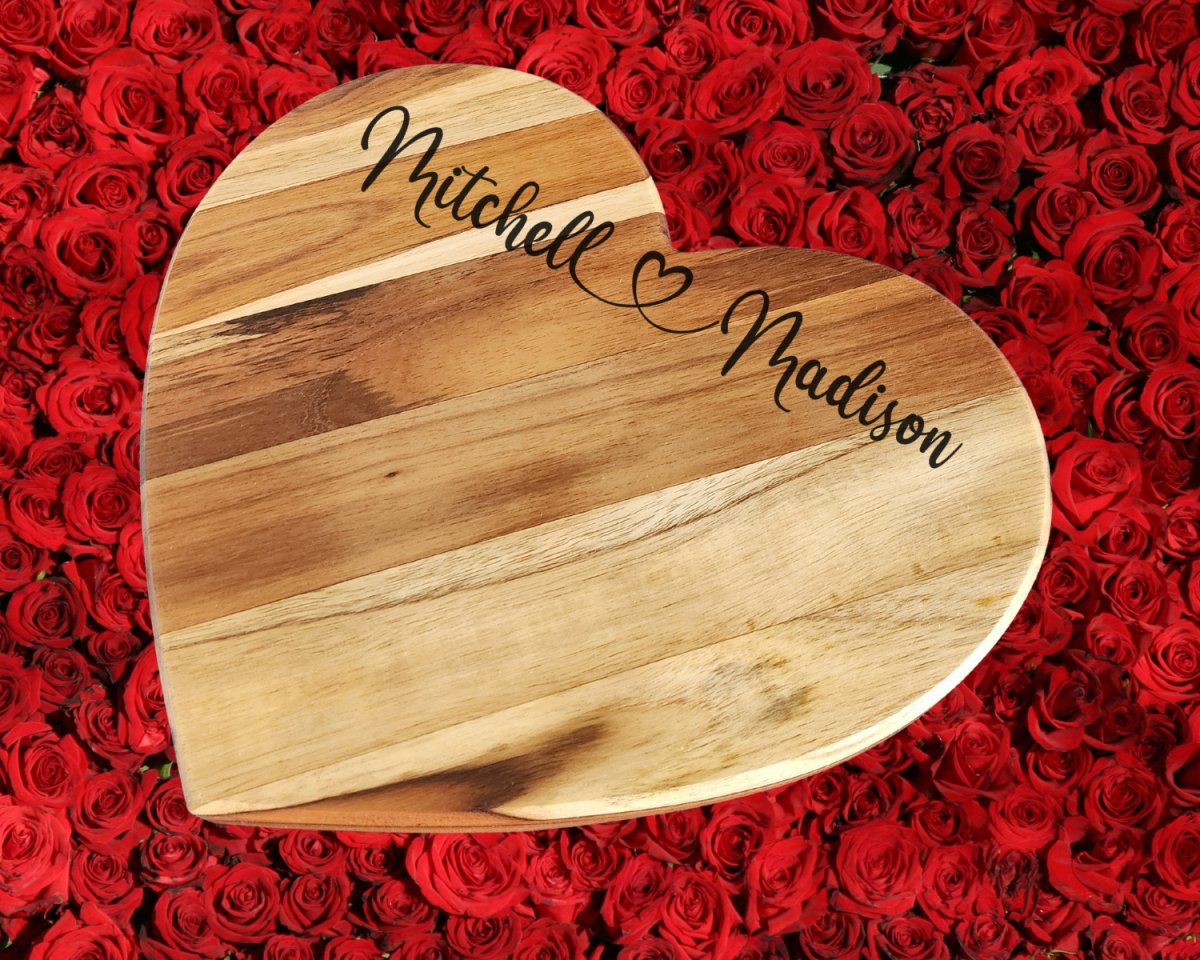 Handcrafted Heart Shaped Cutting Board - Design Bakery TX