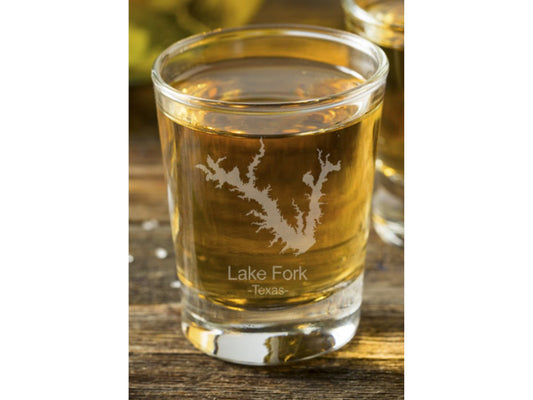 Lake Fork Texas Shot Glass - Design Bakery TX