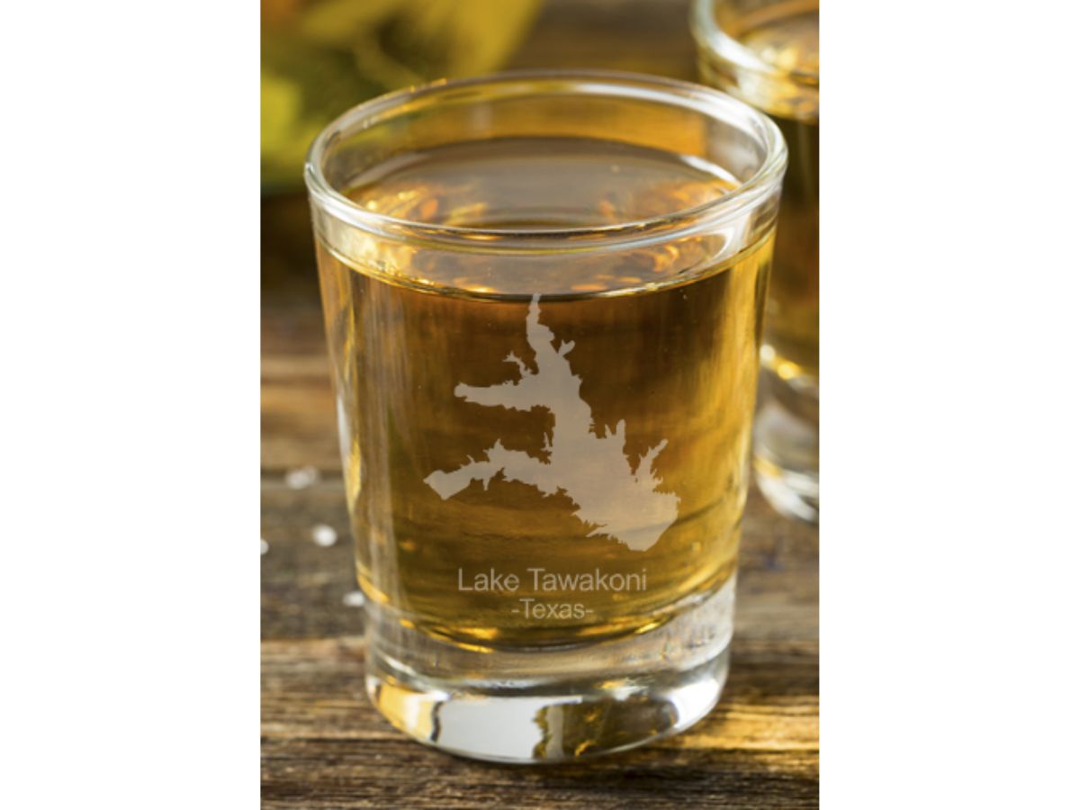 Lake Tawakoni Texas Shot Glass - Design Bakery TX