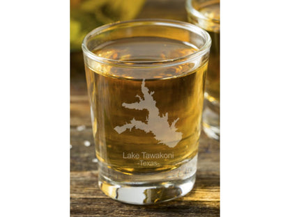 Lake Tawakoni Texas Shot Glass - Design Bakery TX