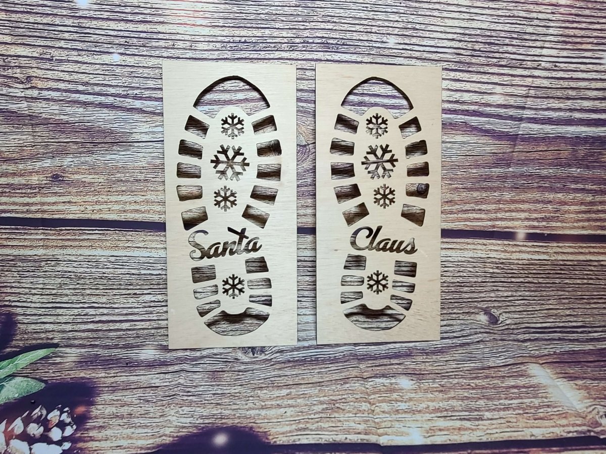 Santa Claus Boot Print Stencils