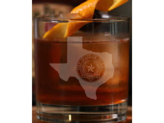 Texas Seal Whiskey Glass - Design Bakery TX