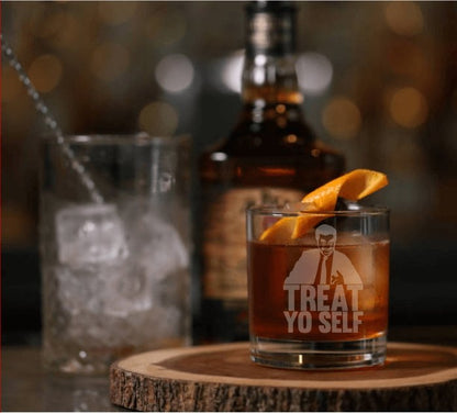 Treat Yo Self Whiskey Glass - Design Bakery TX