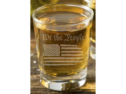 We The People American Flag Shot Glass - Design Bakery TX