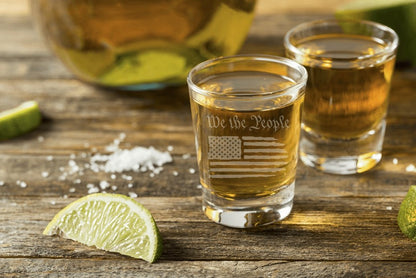 We The People American Flag Shot Glass - Design Bakery TX