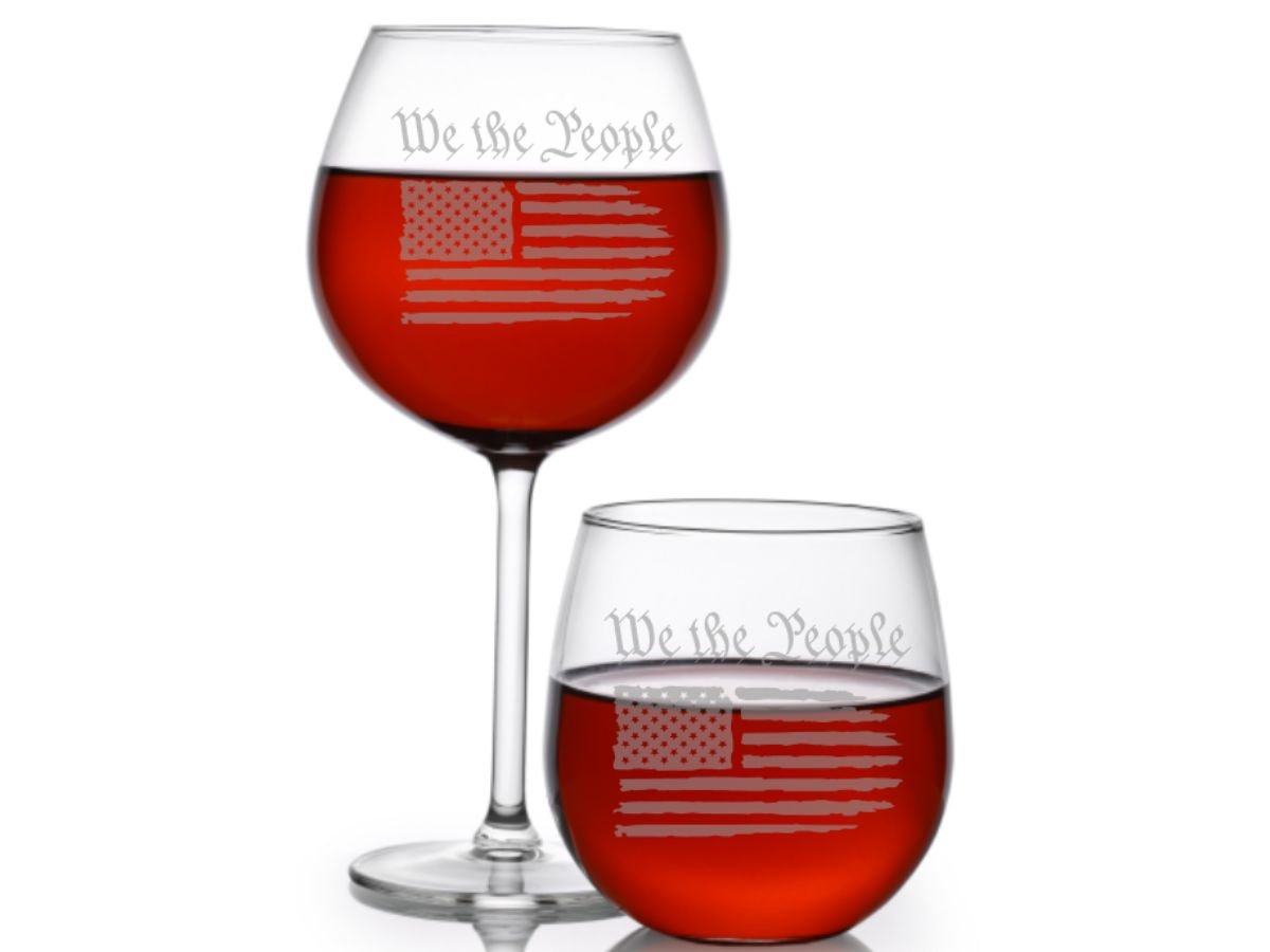 We The People Wine Glass - Design Bakery TX