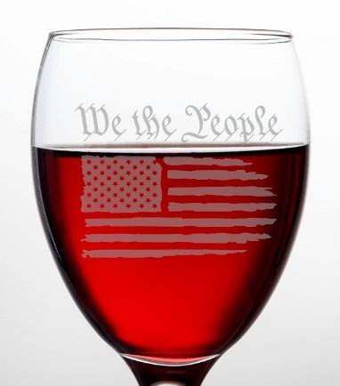 We The People Wine Glass - Design Bakery TX