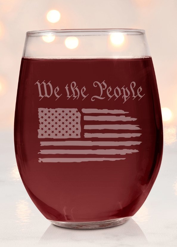 We The People Wine Glass - Design Bakery TX