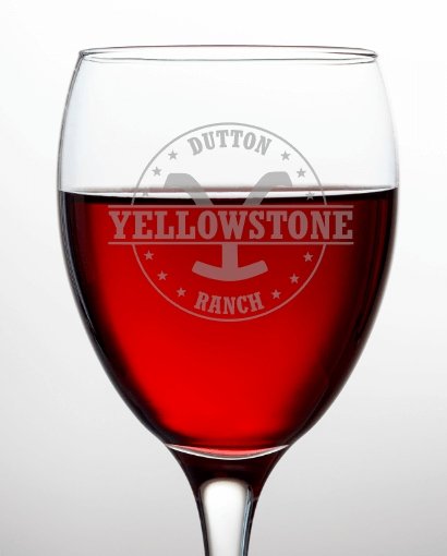 Yellowstone Dutton Ranch Wine Glass - Design Bakery TX